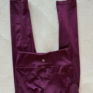 Lululemon Burgundy / Purple Align  Leggings With Pockets